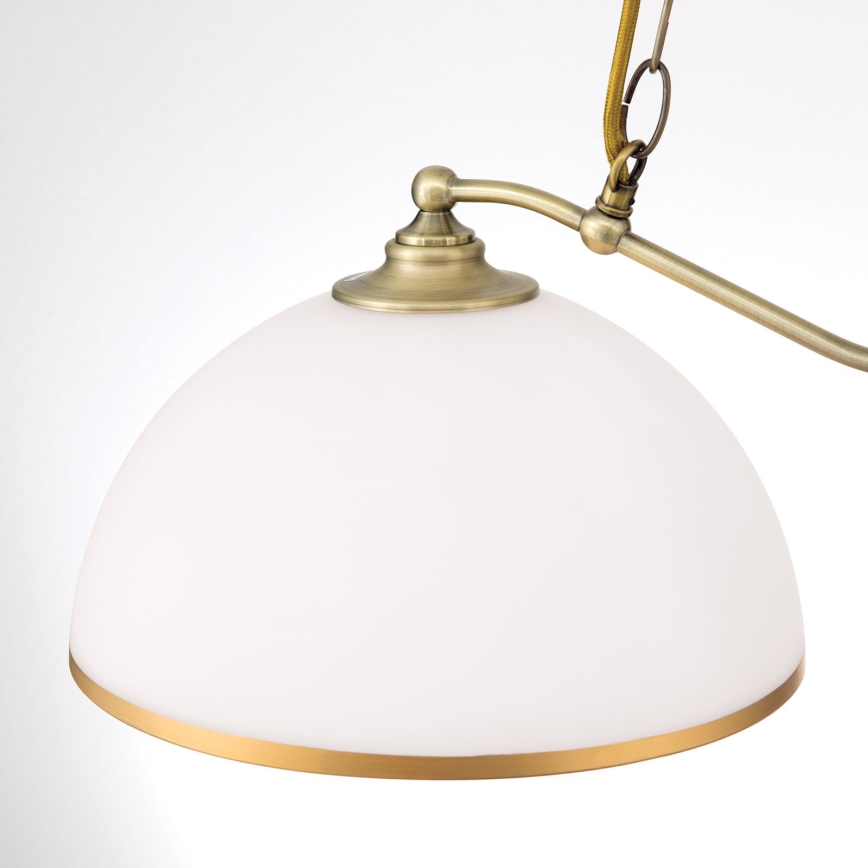 Lestenec na verigi OLD LAMP 2xE27/40W/230V bela/medenina