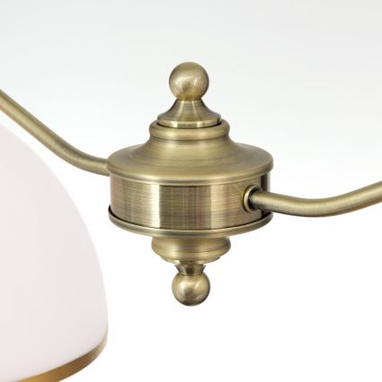 Lestenec na verigi OLD LAMP 2xE27/40W/230V bela/medenina