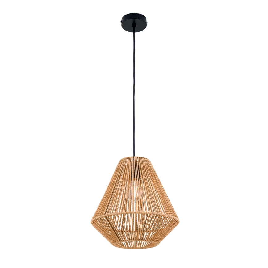 Lestenec na vrvici JUNGLE 1xE27/40W/230V pr. 31 cm konoplja