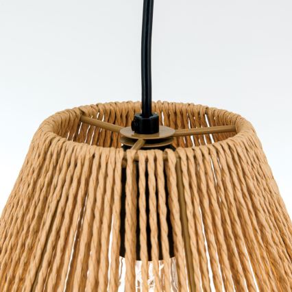 Lestenec na vrvici JUNGLE 1xE27/40W/230V pr. 31 cm konoplja