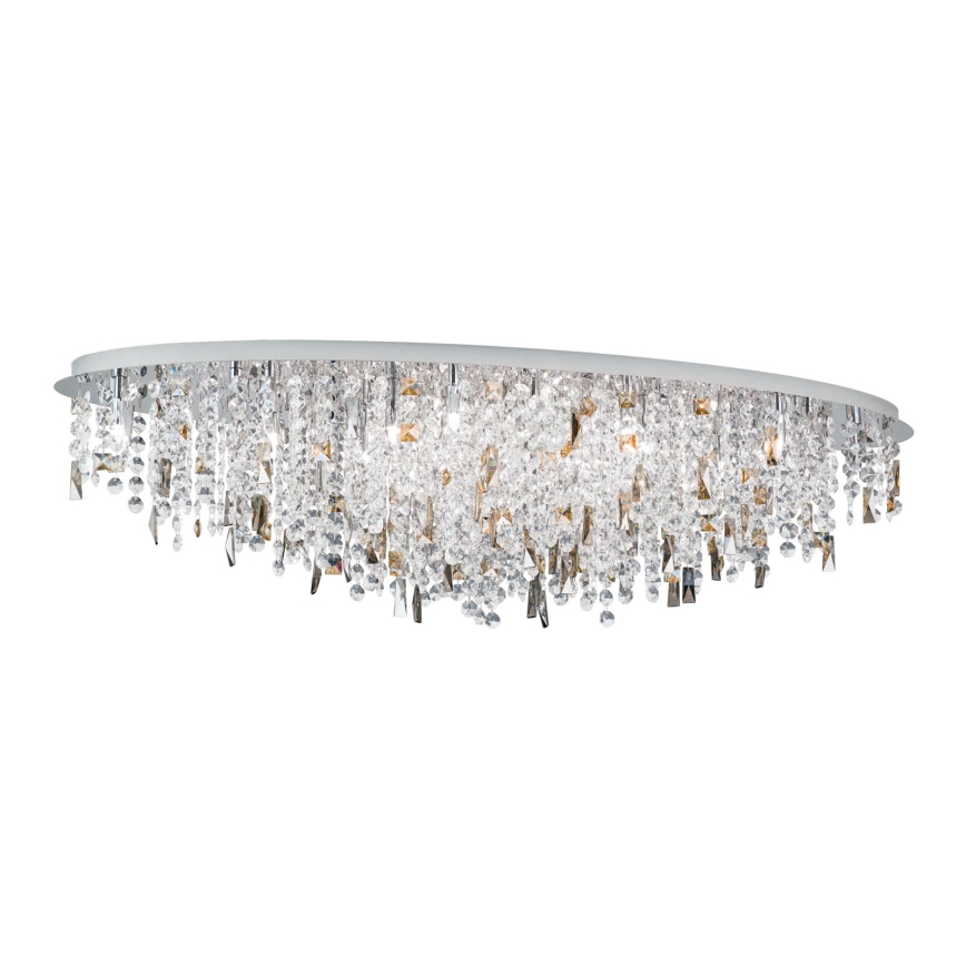 Kristalna stropna svetilka CRYSTALRIVER 21xG9/40W/230V sijajni krom