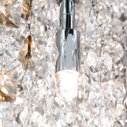 Kristalna stropna svetilka CRYSTALRIVER 21xG9/40W/230V sijajni krom