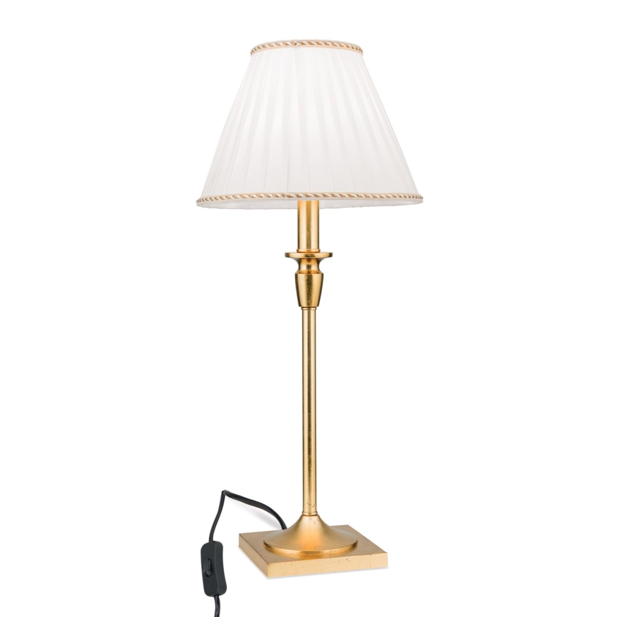 Namizna svetilka FONSA 1xE27/60W/230V 61 cm bela/zlata