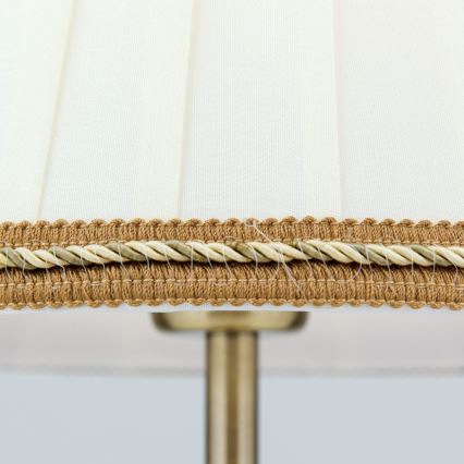Namizna svetilka TONIA 1xE27/60W/230V pr. 25 cm bela/bron