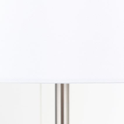 Namizna svetilka z USB priključkom LUDWIG 1xE27/40W/230V 50 cm bela/mat krom