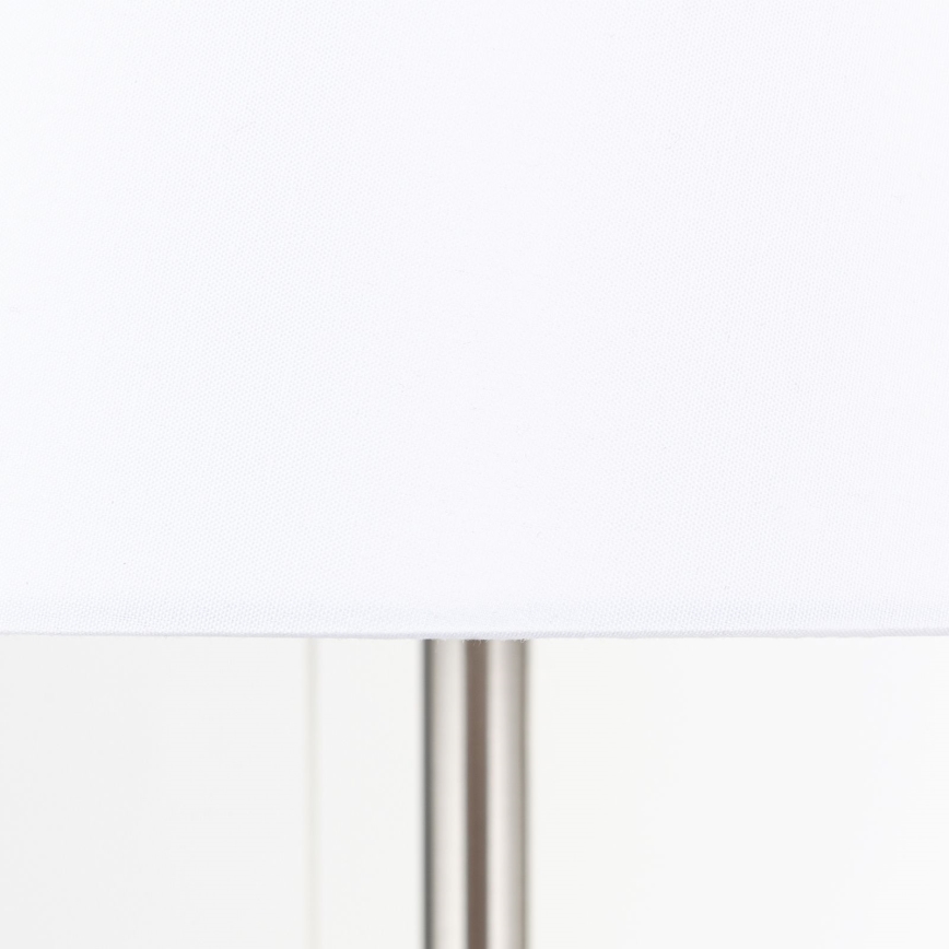 Namizna svetilka z USB priključkom LUDWIG 1xE27/40W/230V 50 cm bela/mat krom