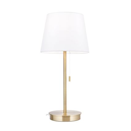 Namizna svetilka z USB priključkom LUDWIG 1xE27/40W/230V 50 cm bela/zlata