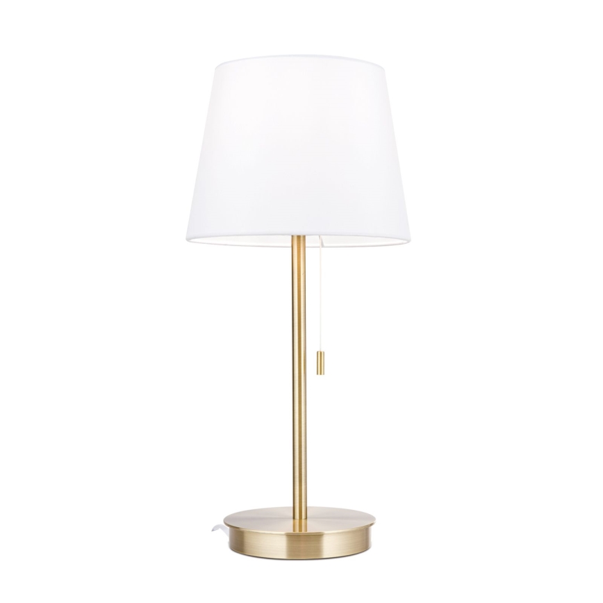 Namizna svetilka z USB priključkom LUDWIG 1xE27/40W/230V 50 cm bela/zlata