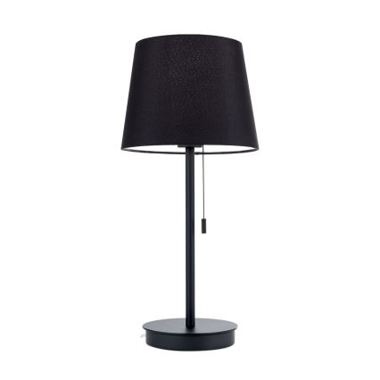 Namizna svetilka z USB priključkom LUDWIG 1xE27/40W/230V 50 cm črna