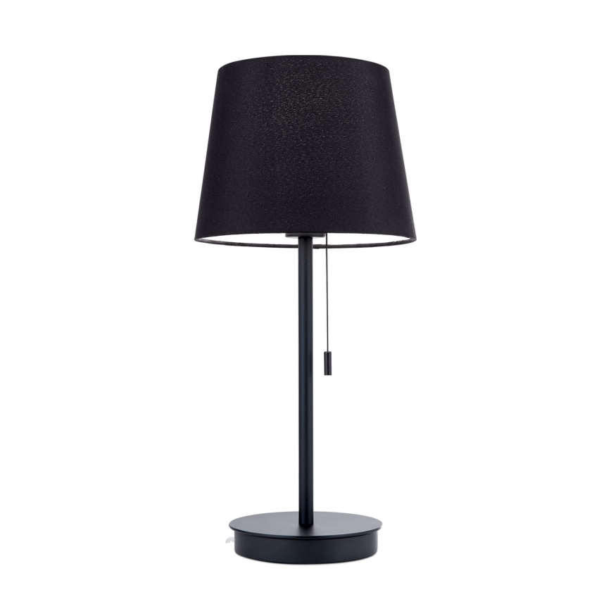 Namizna svetilka z USB priključkom LUDWIG 1xE27/40W/230V 50 cm črna