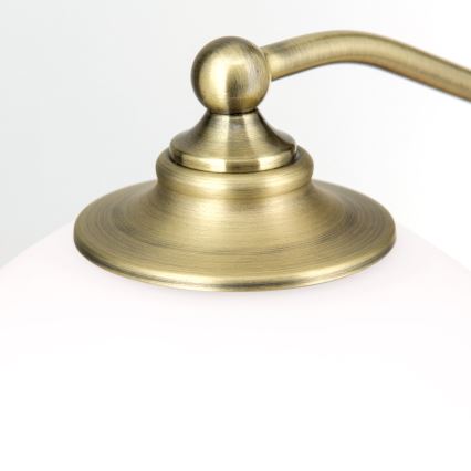 Namizna svetilka OLD LAMP 1xE27/40W/230V 65 cm bela/medenina
