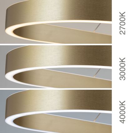 LED viseči lestenec na kablu CARRARA LED/80W/230V 2700/3000/4000K zlati