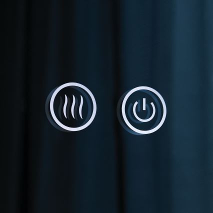 LED kopalniško ogrevano stensko ogledalo z osvetlitvijo FOCUS LED/30W/230V 3000/4200/6000K premer 100 cm IP44