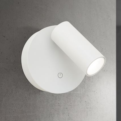 LED zatemnjiva polnilna stenska spot svetilka na dotik LUXY LED/1W/5V 2200 mAh 2700/3000/4000K bela