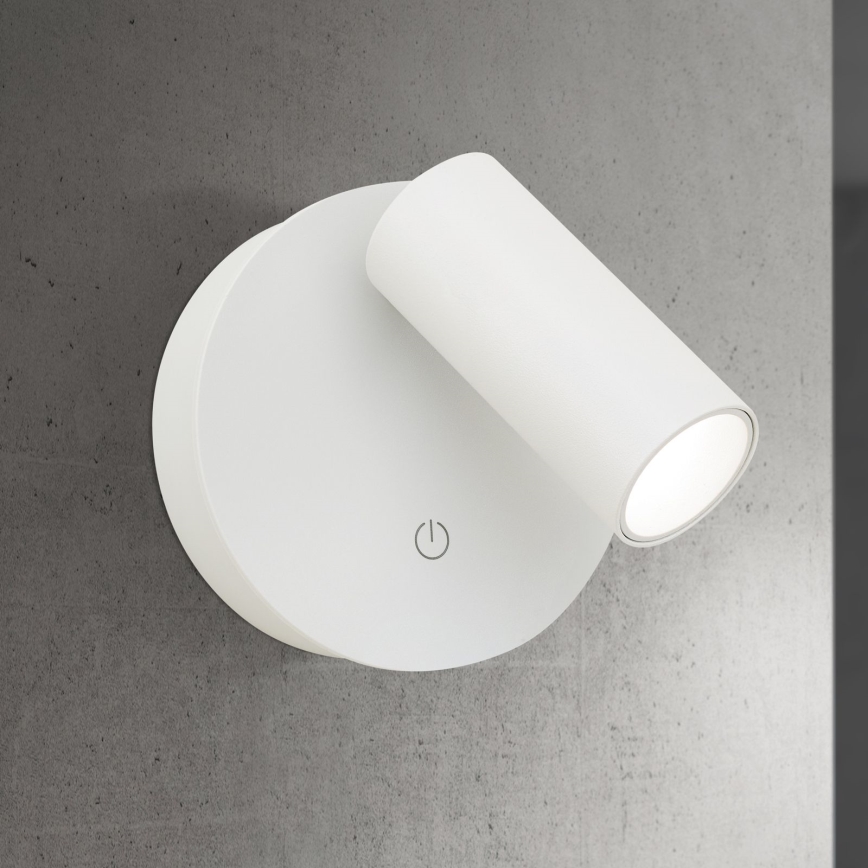 LED zatemnjiva polnilna stenska spot svetilka na dotik LUXY LED/1W/5V 2200 mAh 2700/3000/4000K bela