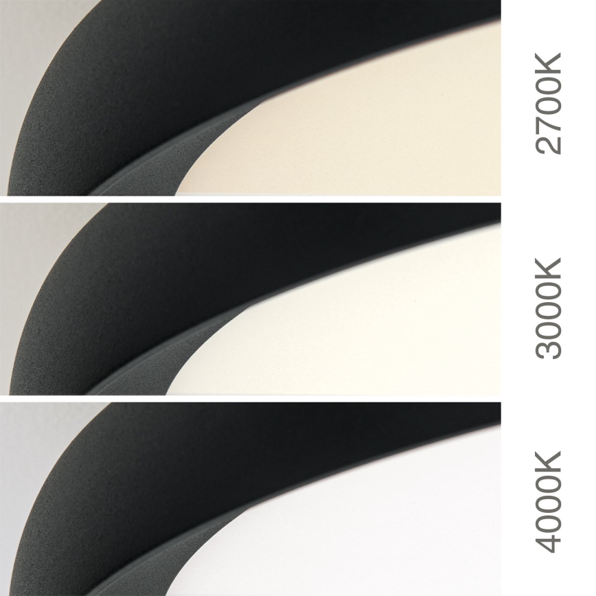 LED stropna svetilka KANT LED/30W/230V 2700/3000/4000K premer 40 cm črna