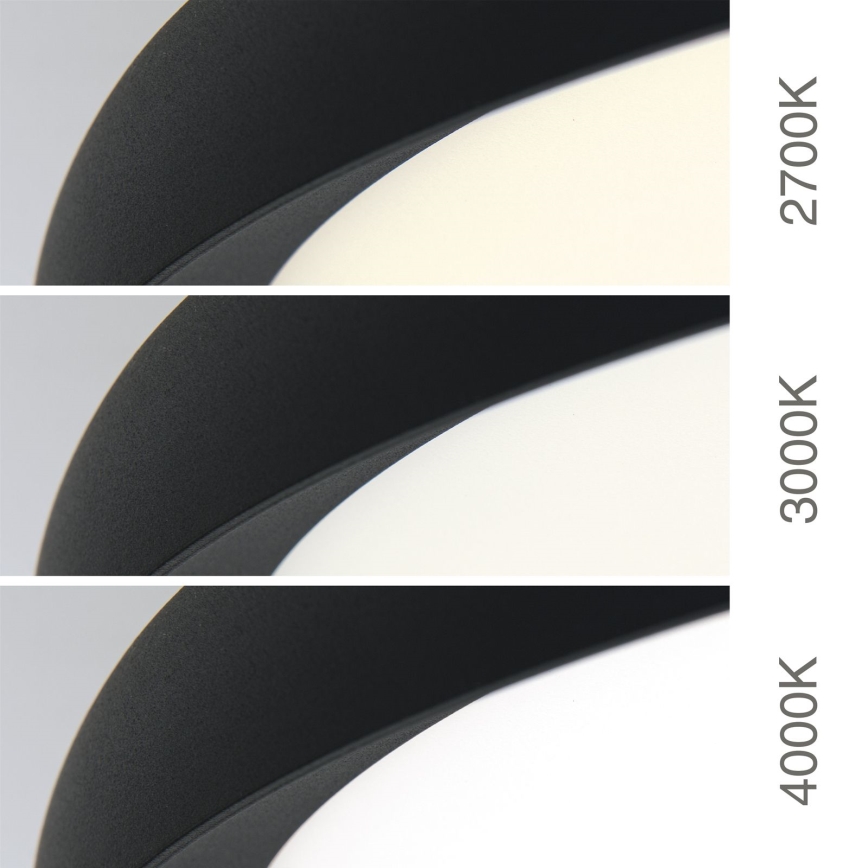 LED stropna svetilka KANT LED/50W/230V 2700/3000/4000K premer 60 cm črna