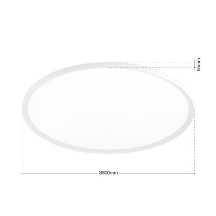LED stropna svetilka KANT LED/66W/230V, 2700/3000/4000K, premer 80 cm, bela
