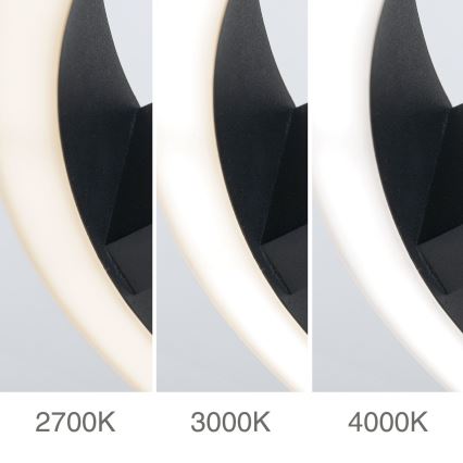 LED stropna svetilka KOLK LED/40W/230V 2700/3000/4000K premer 40 cm črna