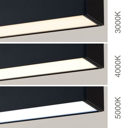 LED stropna/viseča svetilka 2 v 1 PALKKI LED/38W/230V 3000/4000/5000K črna