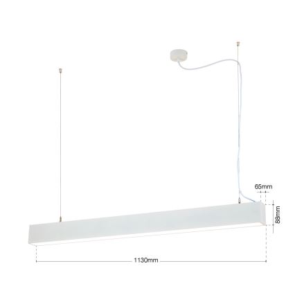 LED stropna/viseča svetilka 2v1 PALKKI LED/38W/230V 3000/4000/5000K bela