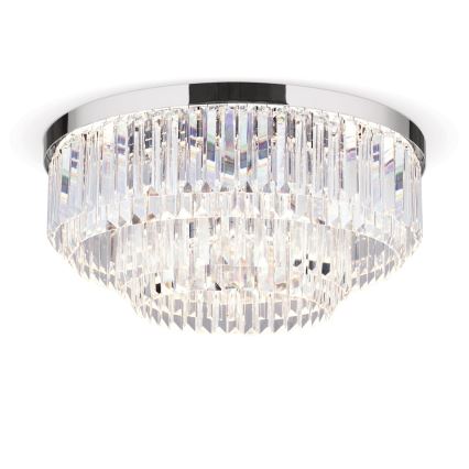 LED Zatemnitvena kristalna stropna svetilka PRISM LED/80W/230V pr. 55 cm sijajni krom