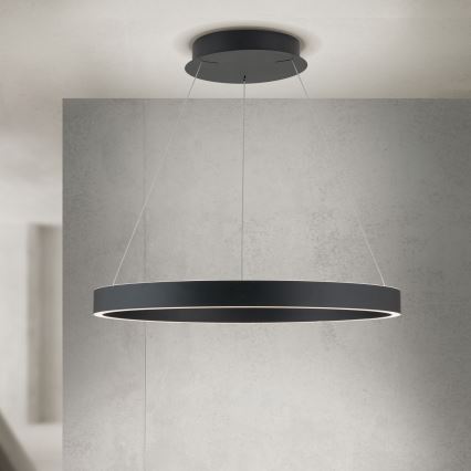 zatemnjevalen LED lestenec na kablu KOLK LED/60W/230V 2700/3000/4000K pr. 60 cm črna