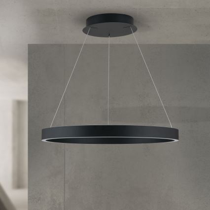 zatemnjevalen LED lestenec na kablu KOLK LED/60W/230V 2700/3000/4000K pr. 60 cm črna
