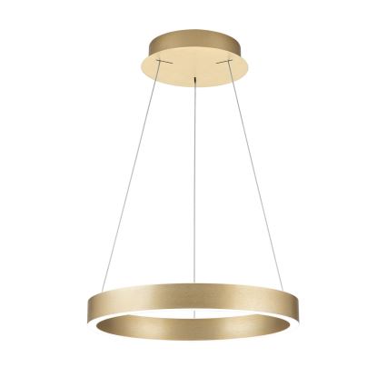 LED lestenec s možnostjo zatemnitve na jekleni vrvici KOLK LED/40W/230V 2700/3000/4000K, premer 40 cm, zlate barve