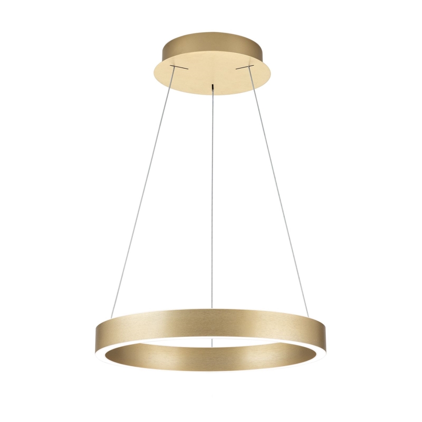LED lestenec s možnostjo zatemnitve na jekleni vrvici KOLK LED/40W/230V 2700/3000/4000K, premer 40 cm, zlate barve