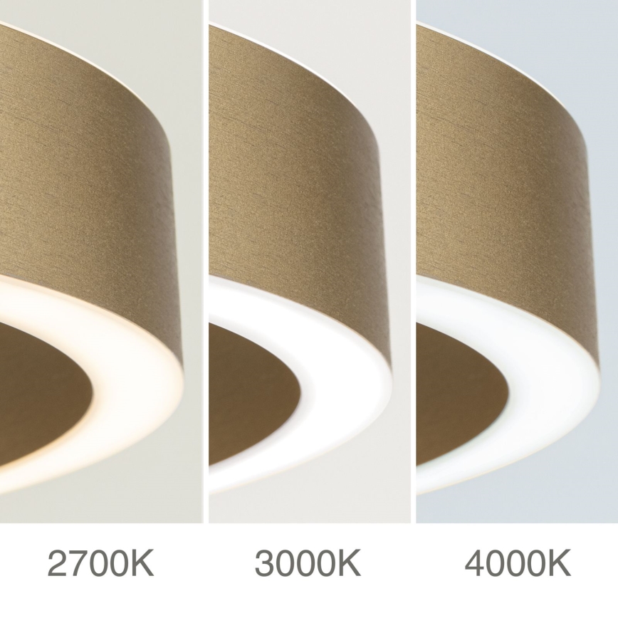 LED lestenec s možnostjo zatemnitve na jekleni vrvici KOLK LED/40W/230V 2700/3000/4000K, premer 40 cm, zlate barve