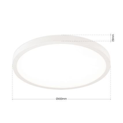 LED stropna svetilka z možnostjo zatemnitve DISC LED/30W/230V 2700/3000/4000K premer 40 cm bela