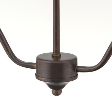 Lestenec na verigi RULA 2xE27/40W/230V bela/bronza