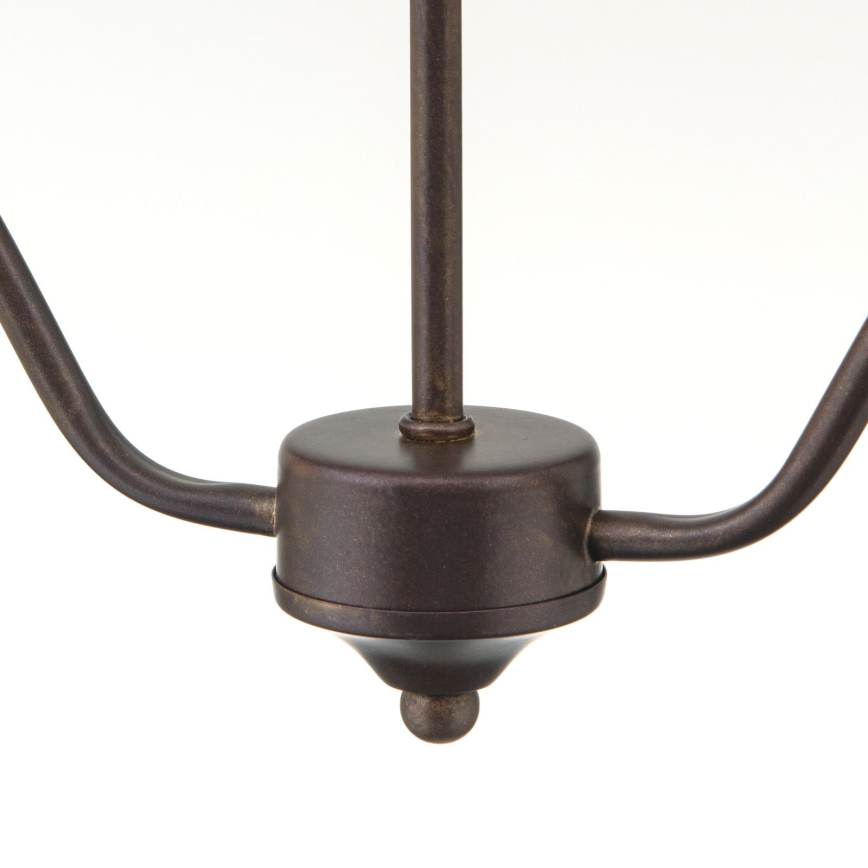 Lestenec na verigi RULA 2xE27/40W/230V bela/bronza