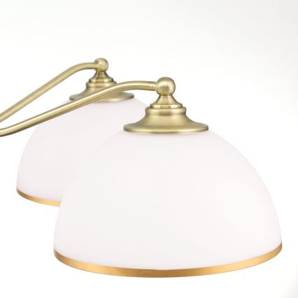 Lestenec na verigi OLD LAMP 5xE27/40W/230V pr. 75 cm bela/medenina