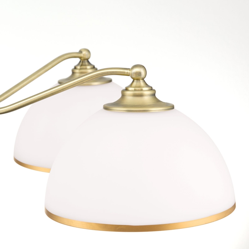 Lestenec na verigi OLD LAMP 5xE27/40W/230V pr. 75 cm bela/medenina