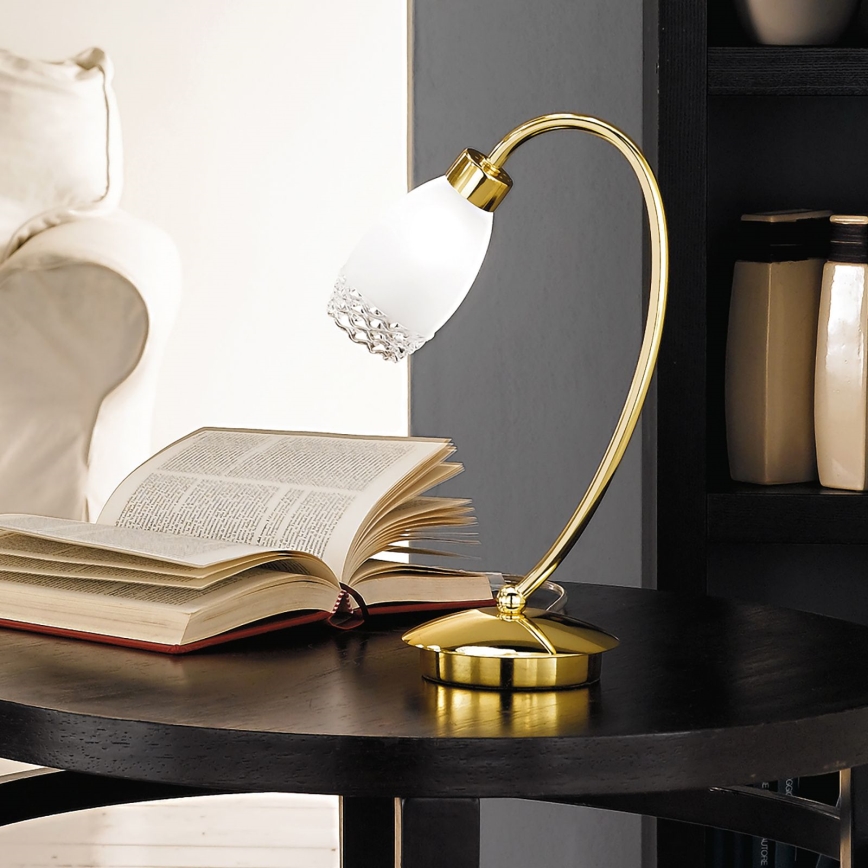 Namizna svetilka CARLA 1xG9/28W/230V zlata