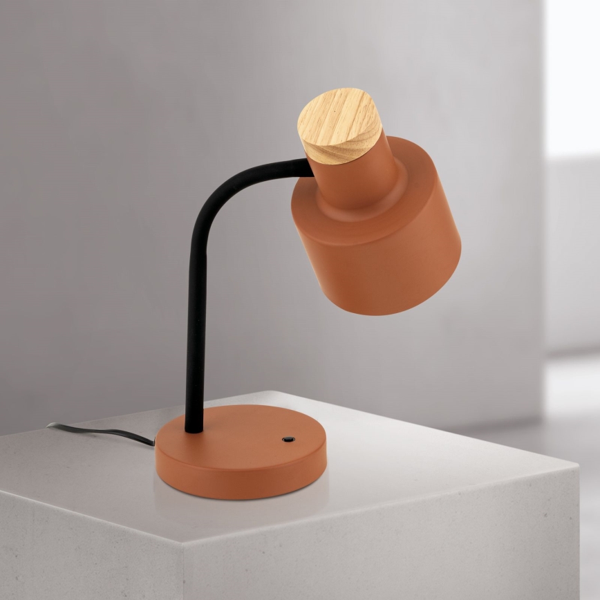 Namizna svetilka GILI 1xE27/40W/230V opečnata