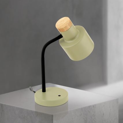 Namizna svetilka GILI 1xE27/40W/230V zelena