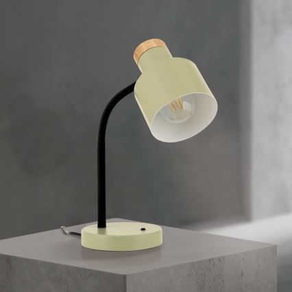 Namizna svetilka GILI 1xE27/40W/230V zelena