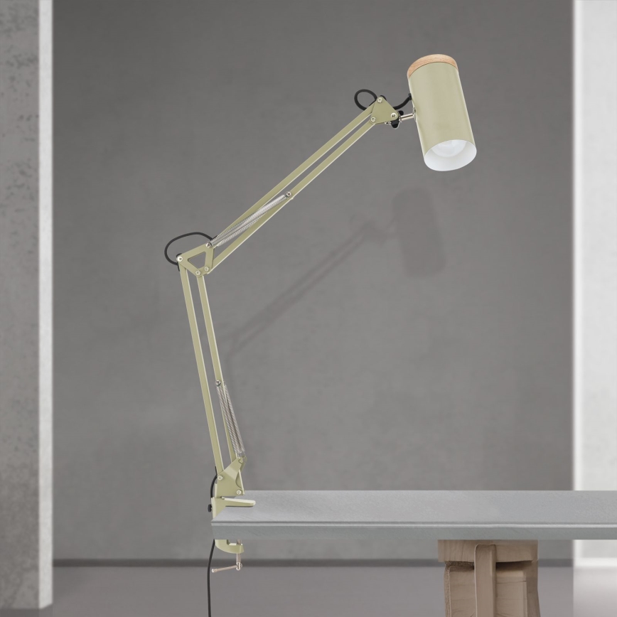 Namizna svetilka s sponko GILI 1xE27/40W/230V zelena