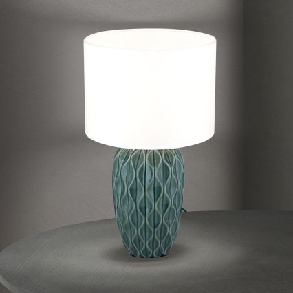 Namizna svetilka TORTUGA 1xE27/40W/230V zelena/bela