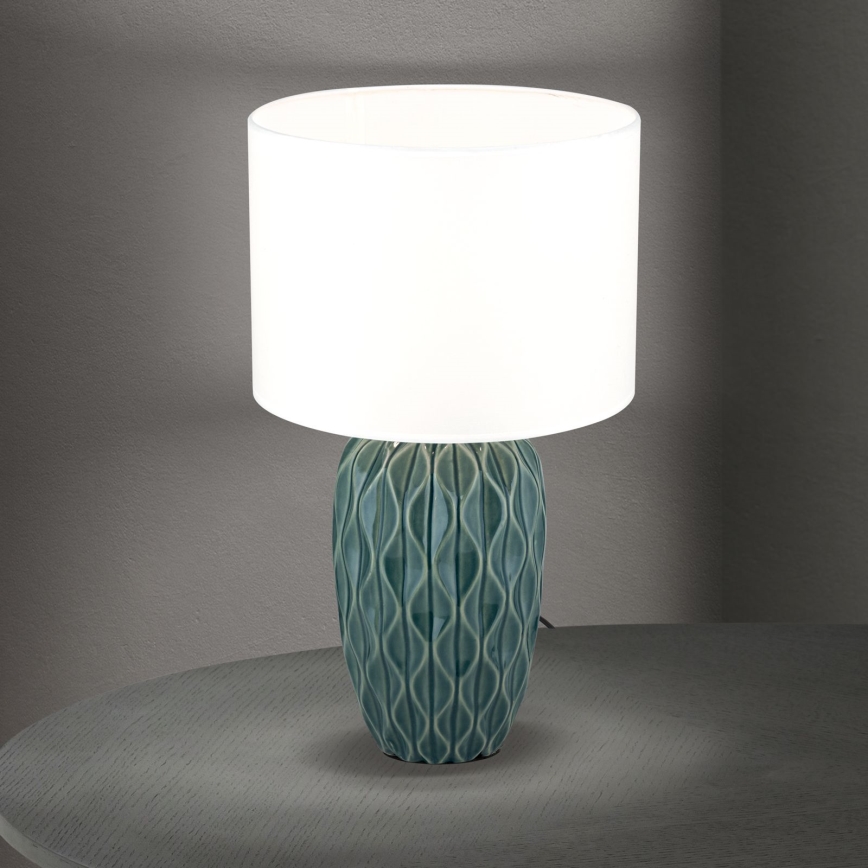 Namizna svetilka TORTUGA 1xE27/40W/230V zelena/bela