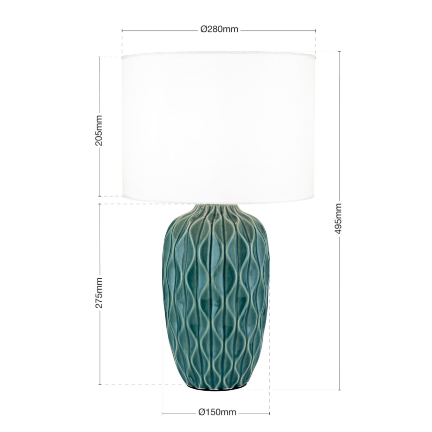 Namizna svetilka TORTUGA 1xE27/40W/230V zelena/bela