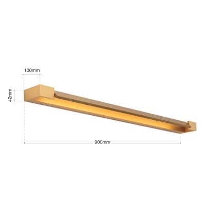 LED Kopalniška luč za osvetlitev ogledala MARILYN LED/24W/230V 90 cm IP44 zlata