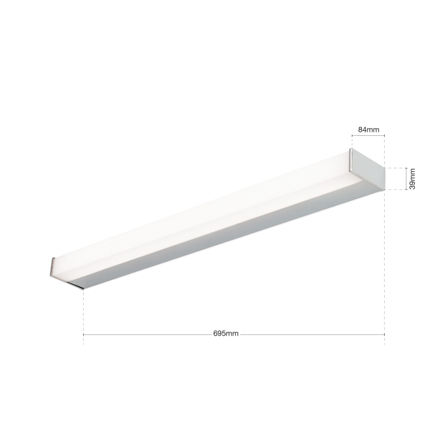 LED Luč za osvetlitev ogledala MARILYN LED/17W/230V 69,5 cm sijajni krom