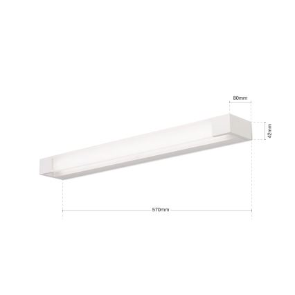 LED Kopalniška luč za osvetlitev ogledala MARILYN LED/21W/230V 57 cm IP44 bela