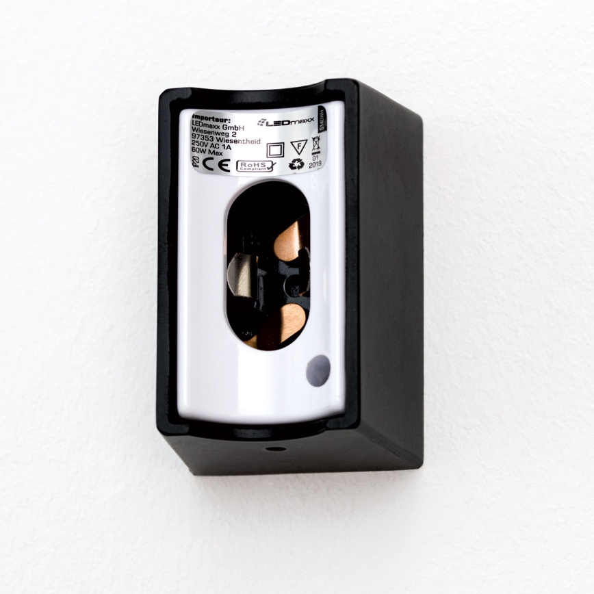 LED Stenska svetilka VISAGIST 1xS14d/8W/230V črna
