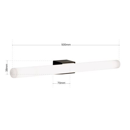 LED Stenska svetilka VISAGIST 1xS14d/8W/230V črna