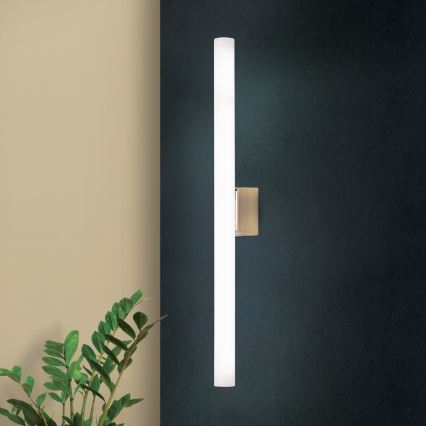 LED Stenska svetilka VISAGIST 1xS14d/8W/230V medenina